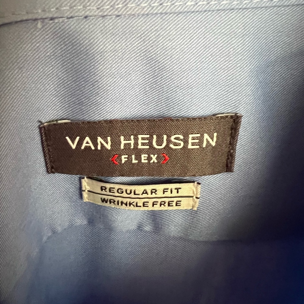 2 blue dress shirts